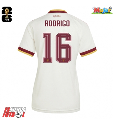 España Rodri Hernandez #16 Segunda Equipación Mujer Mundial 2026 Manga Corta
